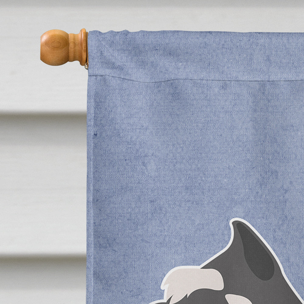 Miniature Schnauzer Welcome Flag Canvas House Size BB8298CHF