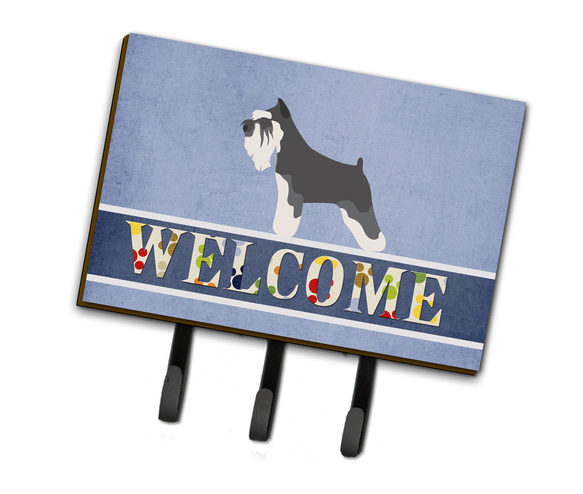 Miniature Schnauzer Welcome Leash or Key Holder BB8298TH68  the-store.com.
