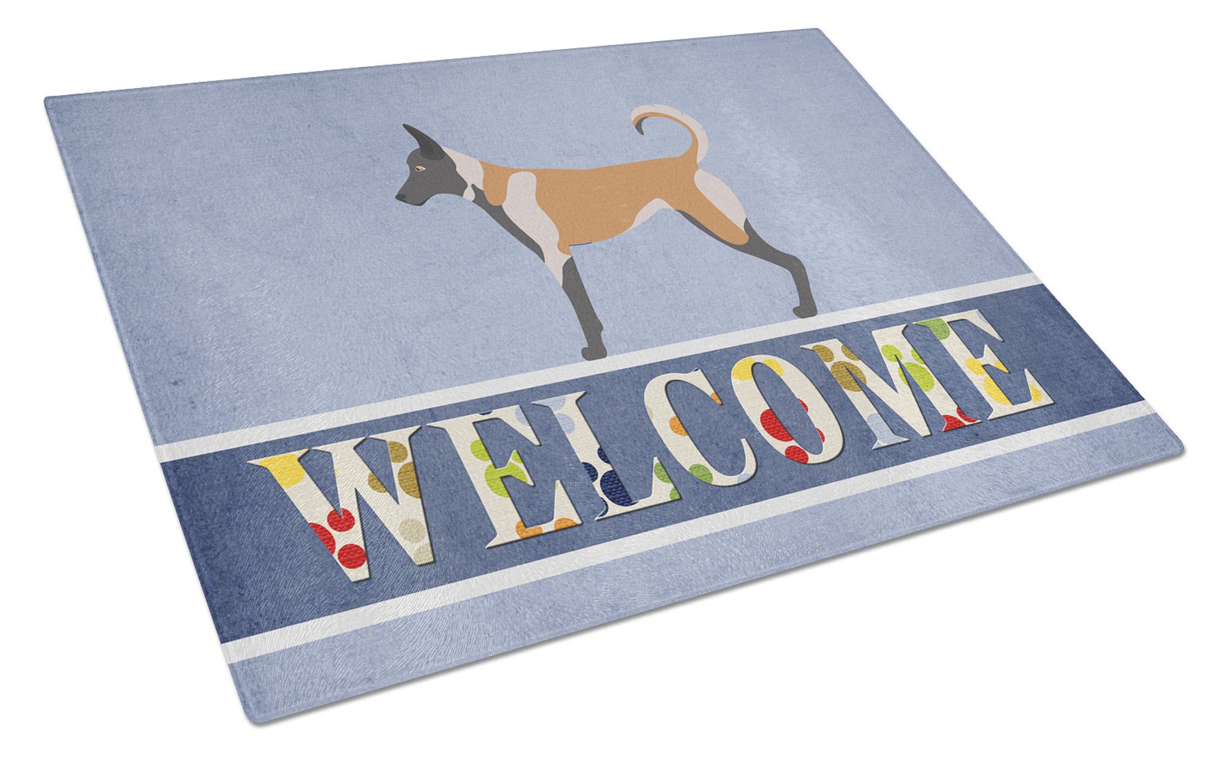 Malinois Welcome Glass Cutting Board Large BB8299LCB by Caroline's Treasures