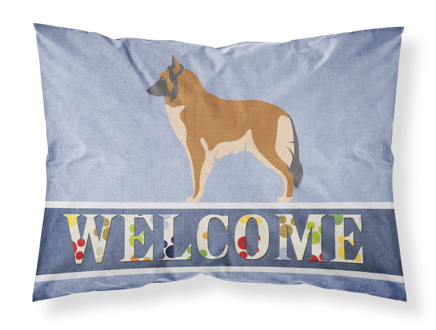 Caroline's Treasures Belgian Tervuren Welcome Fabric Standard Pillowcase – Artistic Decorative Front, White Back BB8303PILLOWCASE