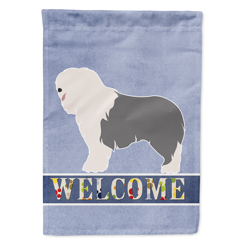 Old English Sheepdog Welcome Flag Canvas House Size BB8304CHF