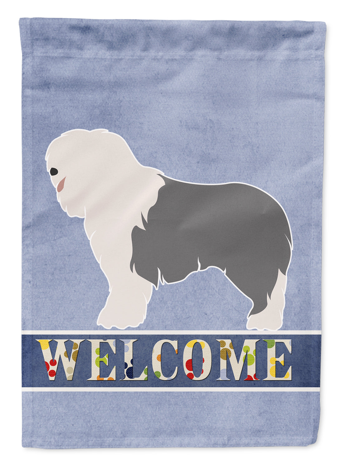 Old English Sheepdog Welcome Flag Garden Size BB8304GF  the-store.com.