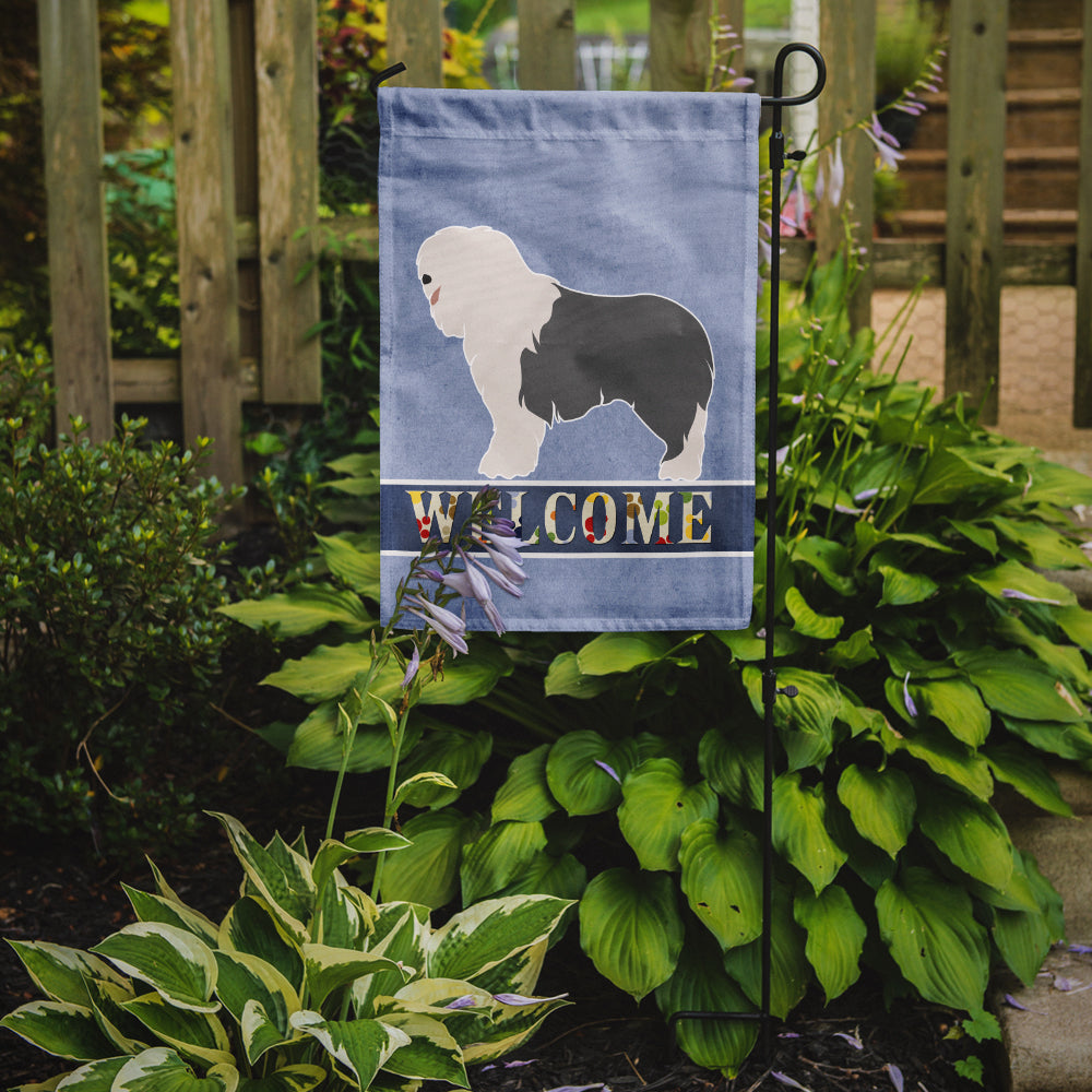 Caroline's Treasures Old English Sheepdog Welcome Garden Flag - Outdoor Decorative Yard Flag BB8304GF