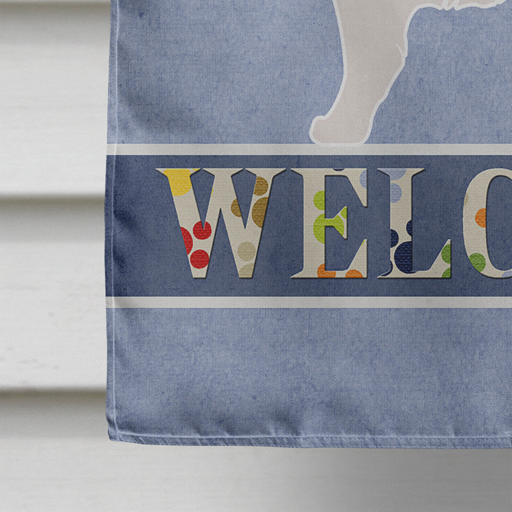 Kuvasz Welcome Flag Canvas House Size BB8305CHF  the-store.com.