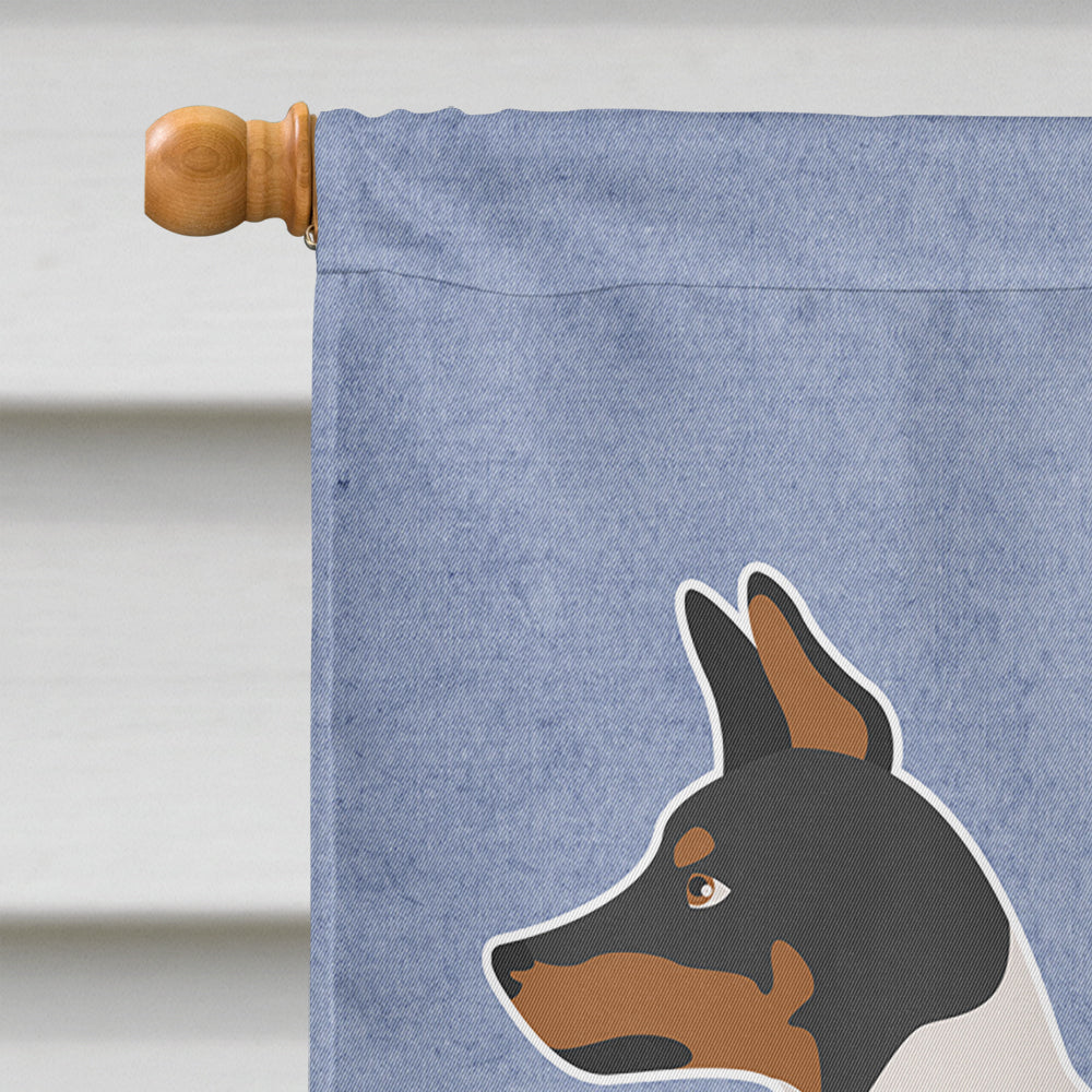 American Toy Fox Terrier Welcome Flag Canvas House Size BB8306CHF