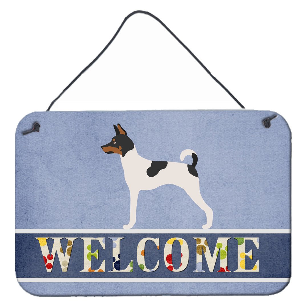 American Toy Fox Terrier Welcome Wall or Door Hanging Prints BB8306DS812 by Caroline's Treasures