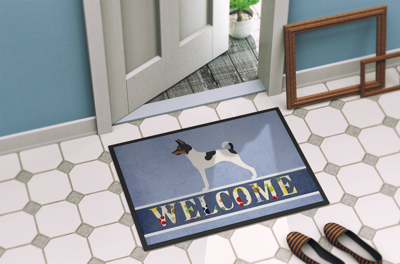 American Toy Fox Terrier Welcome Indoor or Outdoor Mat 18x27 BB8306MAT - the-store.com