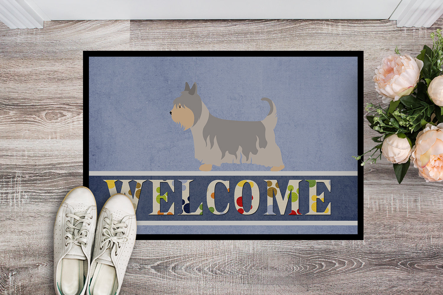 Australian Silky Terrier Welcome Indoor or Outdoor Mat 18x27 BB8307MAT - the-store.com