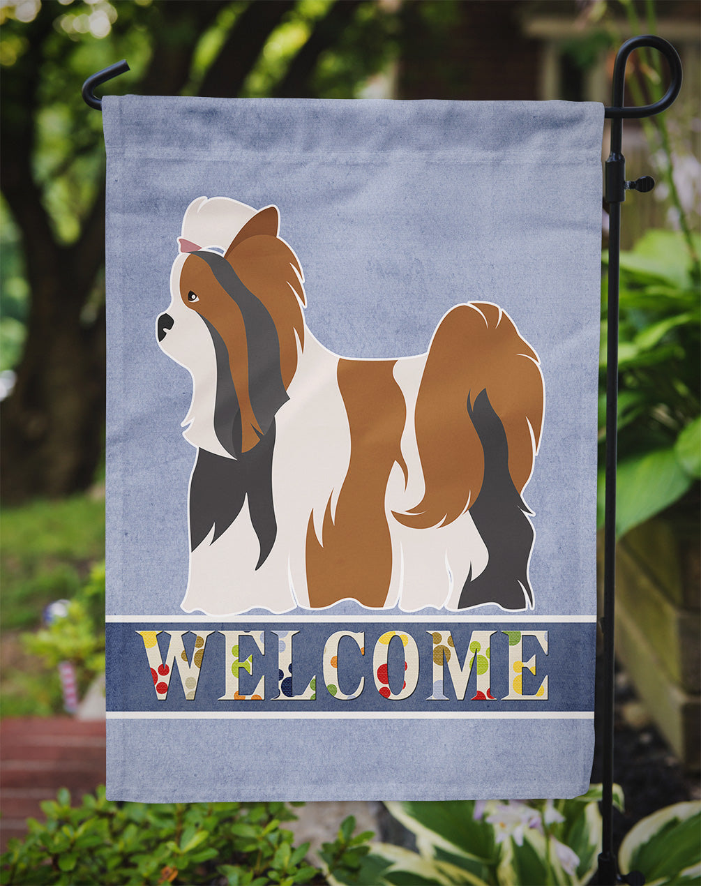Biewer Terrier Welcome Flag Garden Size BB8308GF