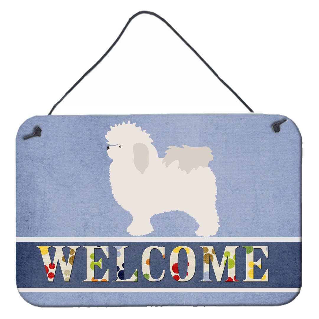 Bolognese Welcome Wall or Door Hanging Prints BB8309DS812 by Caroline&#39;s Treasures