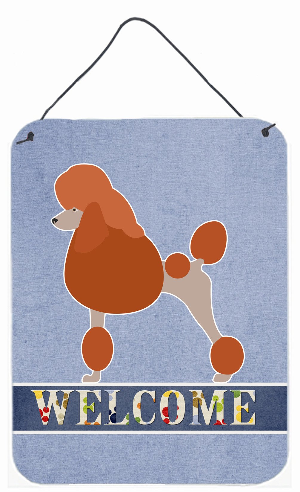 Royal Poodle Welcome Wall or Door Hanging Prints BB8311DS1216 by Caroline's Treasures
