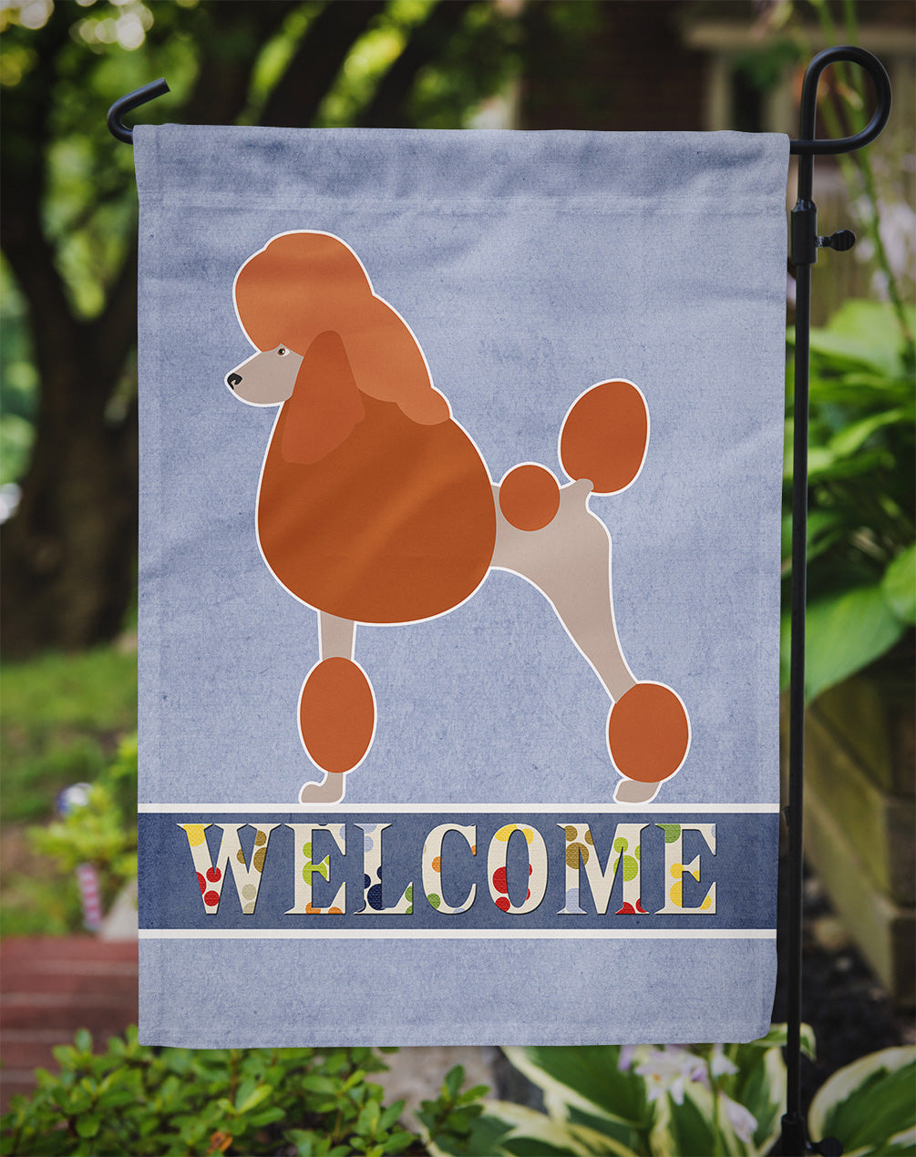Royal Poodle Welcome Flag Garden Size BB8311GF  the-store.com.