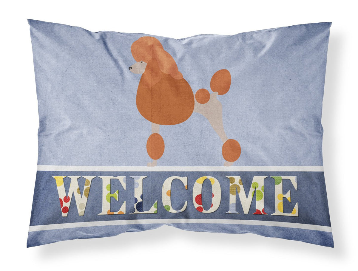 Royal Poodle Welcome Fabric Standard Pillowcase BB8311PILLOWCASE by Caroline&#39;s Treasures
