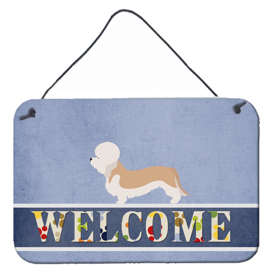 Dandie Dinmont Terrier Welcome Wall or Door Hanging Prints BB8312DS812 by Caroline&#39;s Treasures