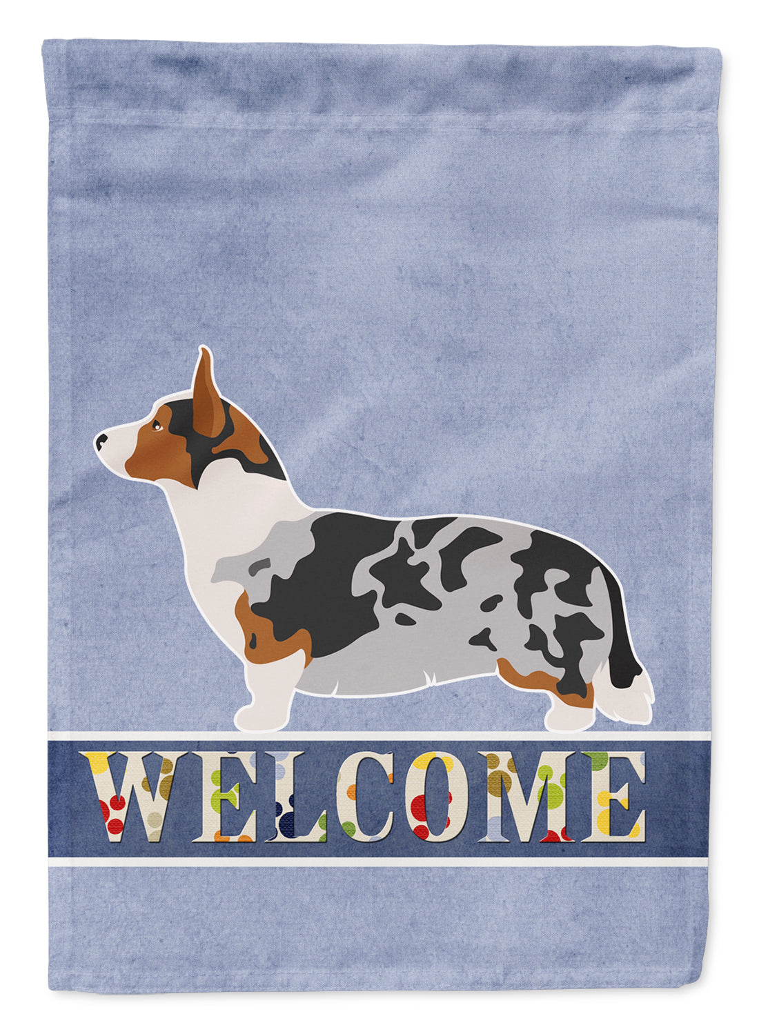 Welsh Corgi Cardigan Welcome Flag Canvas House Size BB8313CHF  the-store.com.