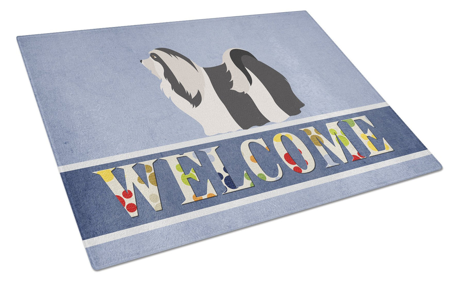 Havanese Welcome Glass Cutting Board Large BB8314LCB by Caroline's Treasures