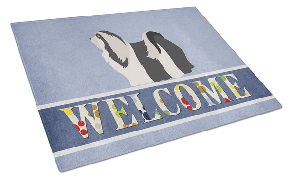 Havanese Welcome Glass Cutting Board Large BB8314LCB by Caroline's Treasures