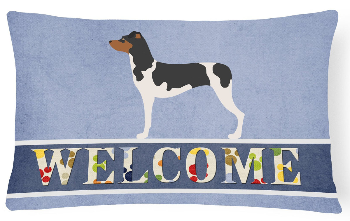 Brazilian Terrier Welcome Canvas Fabric Decorative Pillow BB8315PW1216 by Caroline&#39;s Treasures