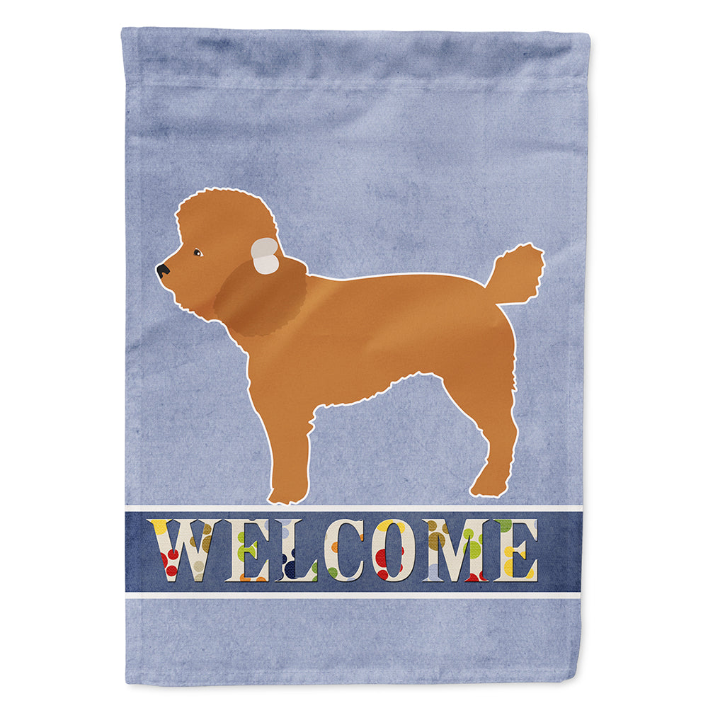 Toy Poodle Welcome Flag Canvas House Size BB8316CHF  the-store.com.