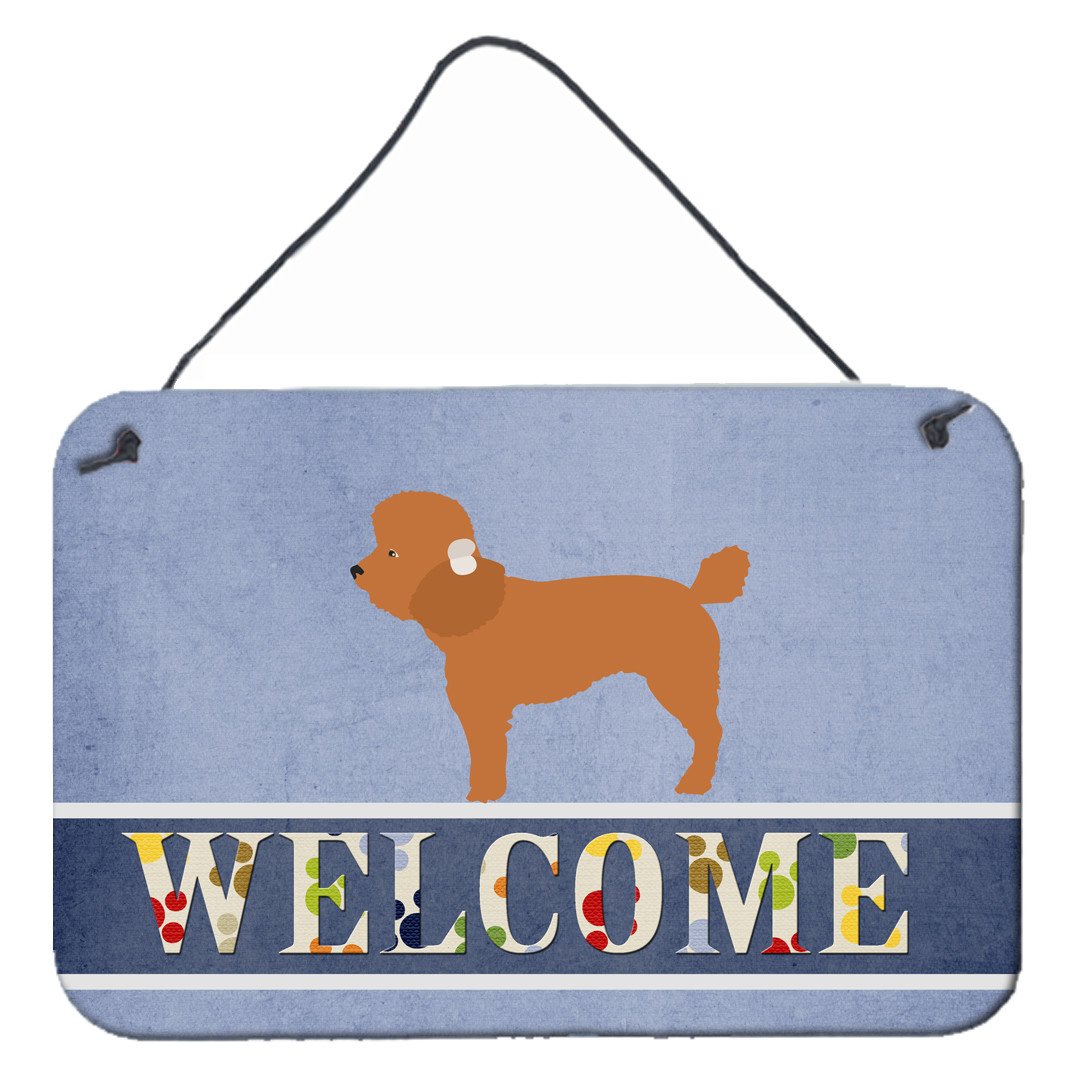 Toy Poodle Welcome Wall or Door Hanging Prints BB8316DS812 by Caroline's Treasures