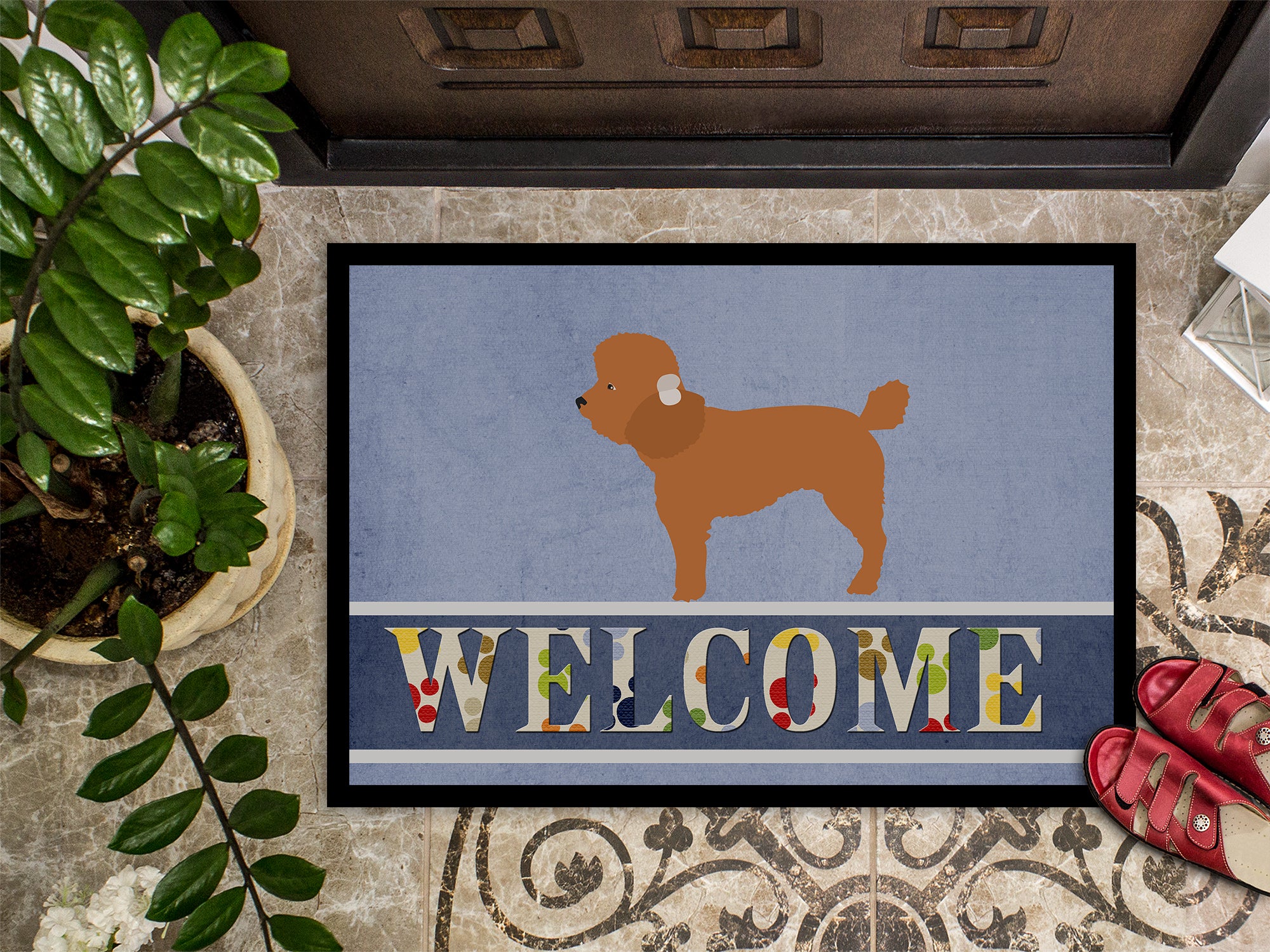 Toy Poodle Welcome Indoor or Outdoor Mat 18x27 BB8316MAT - the-store.com