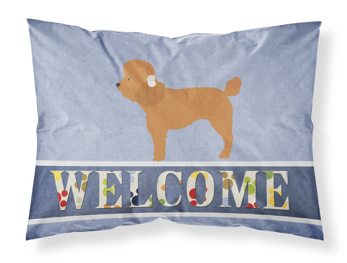 Toy Poodle Welcome Fabric Standard Pillowcase BB8316PILLOWCASE by Caroline&#39;s Treasures