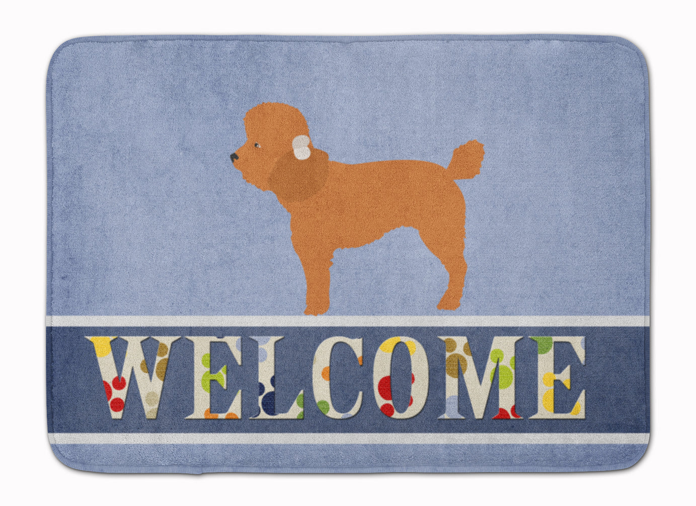 Toy Poodle Welcome Machine Washable Memory Foam Mat BB8316RUG - the-store.com