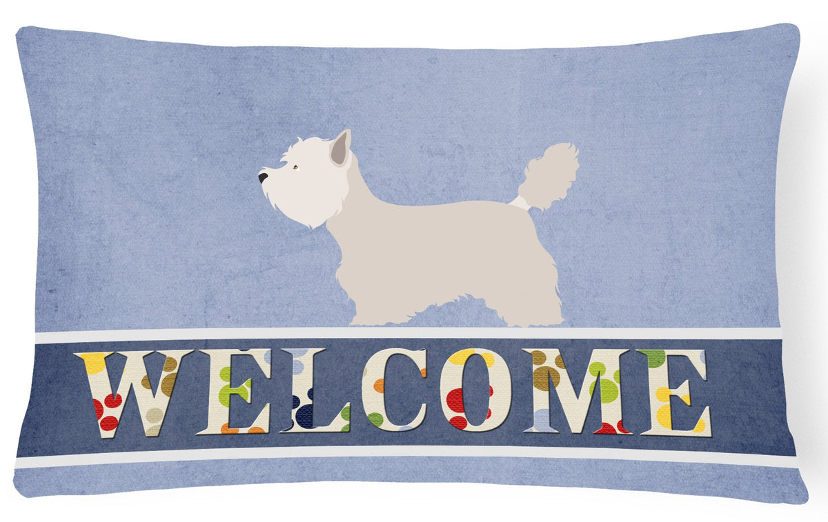 Westie Welcome Canvas Fabric Decorative Pillow BB8318PW1216 by Caroline&#39;s Treasures