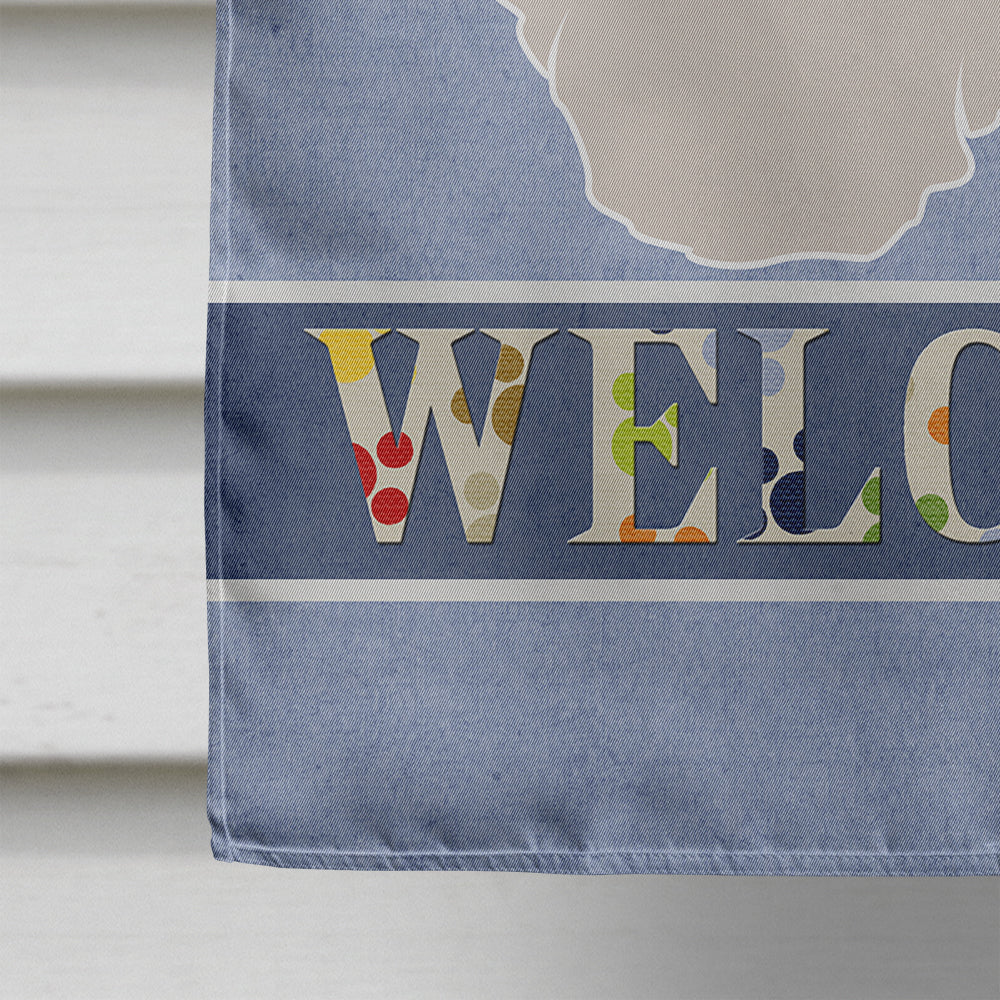 Lhasa Apso Welcome Flag Canvas House Size BB8319CHF  the-store.com.