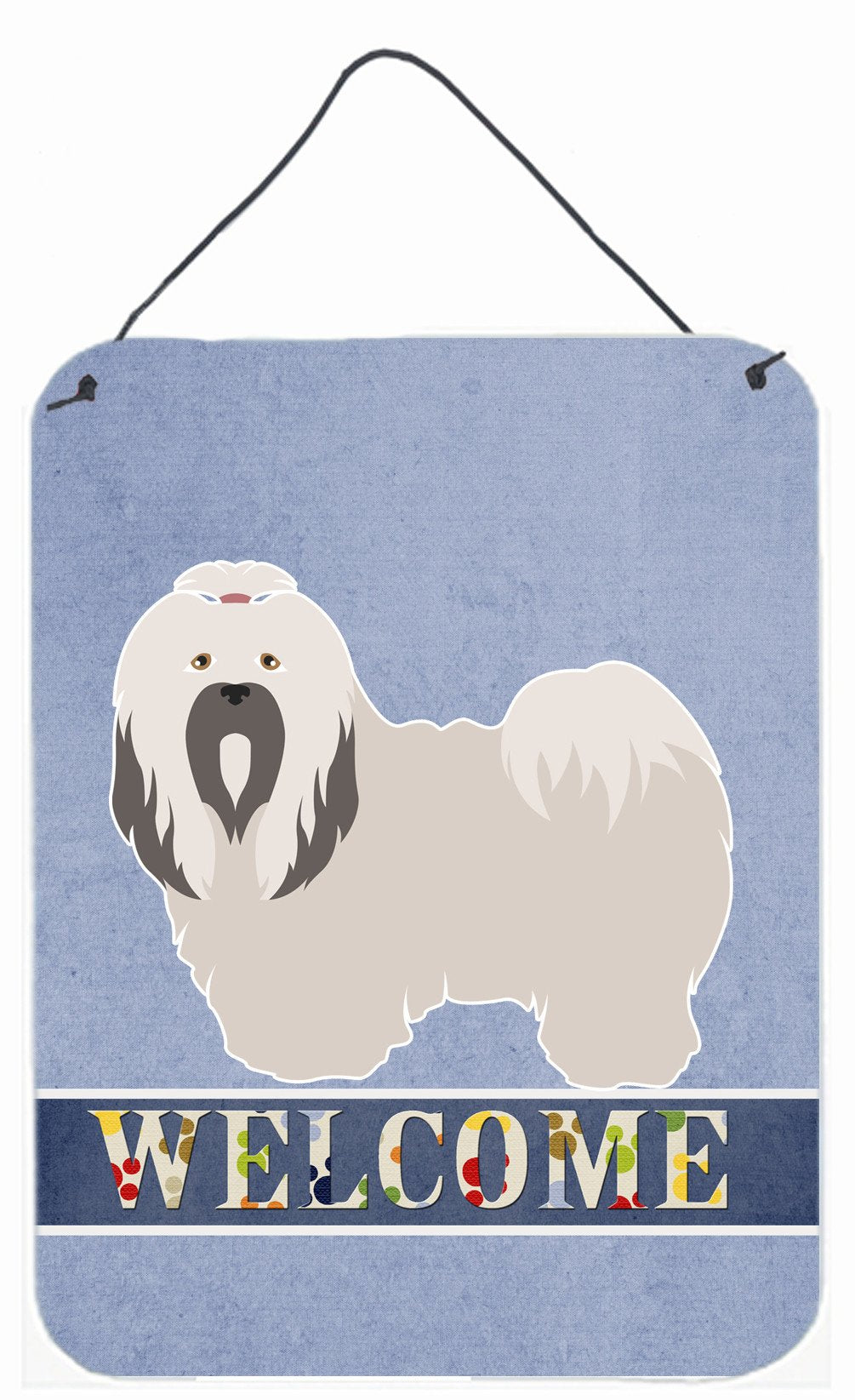 Lhasa Apso Welcome Wall or Door Hanging Prints BB8319DS1216 by Caroline&#39;s Treasures