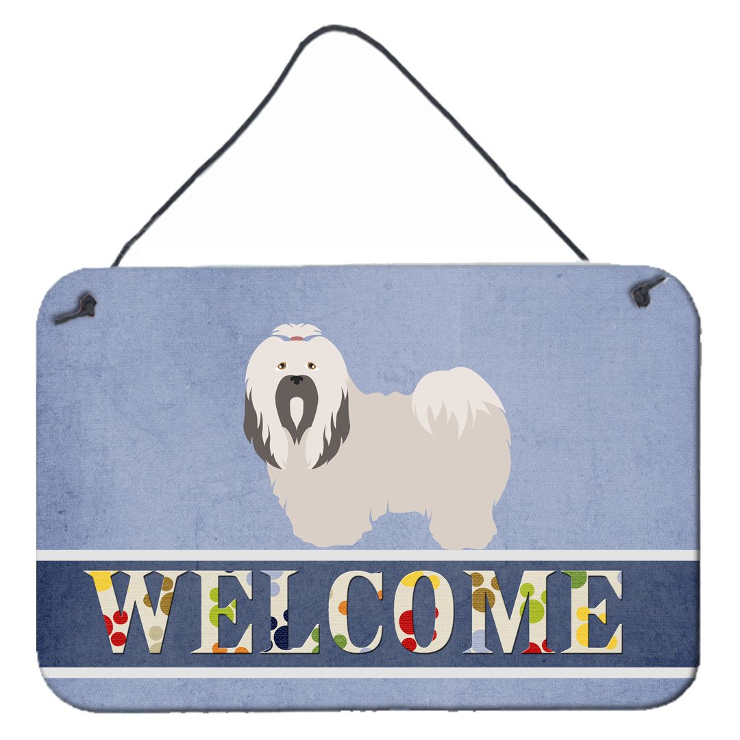 Lhasa Apso Welcome Wall or Door Hanging Prints BB8319DS812 by Caroline&#39;s Treasures
