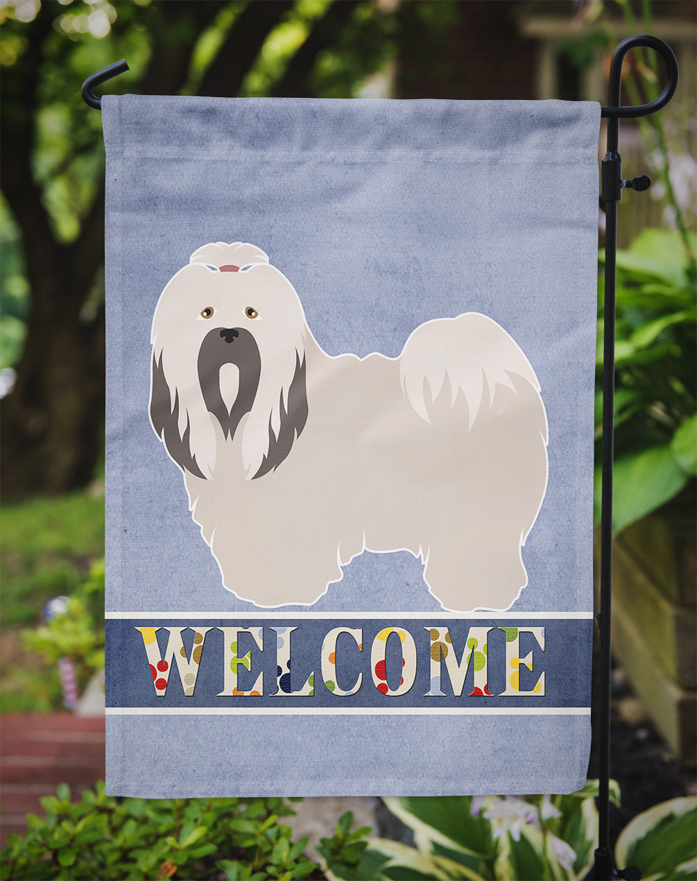 Lhasa Apso Welcome Flag Garden Size BB8319GF  the-store.com.