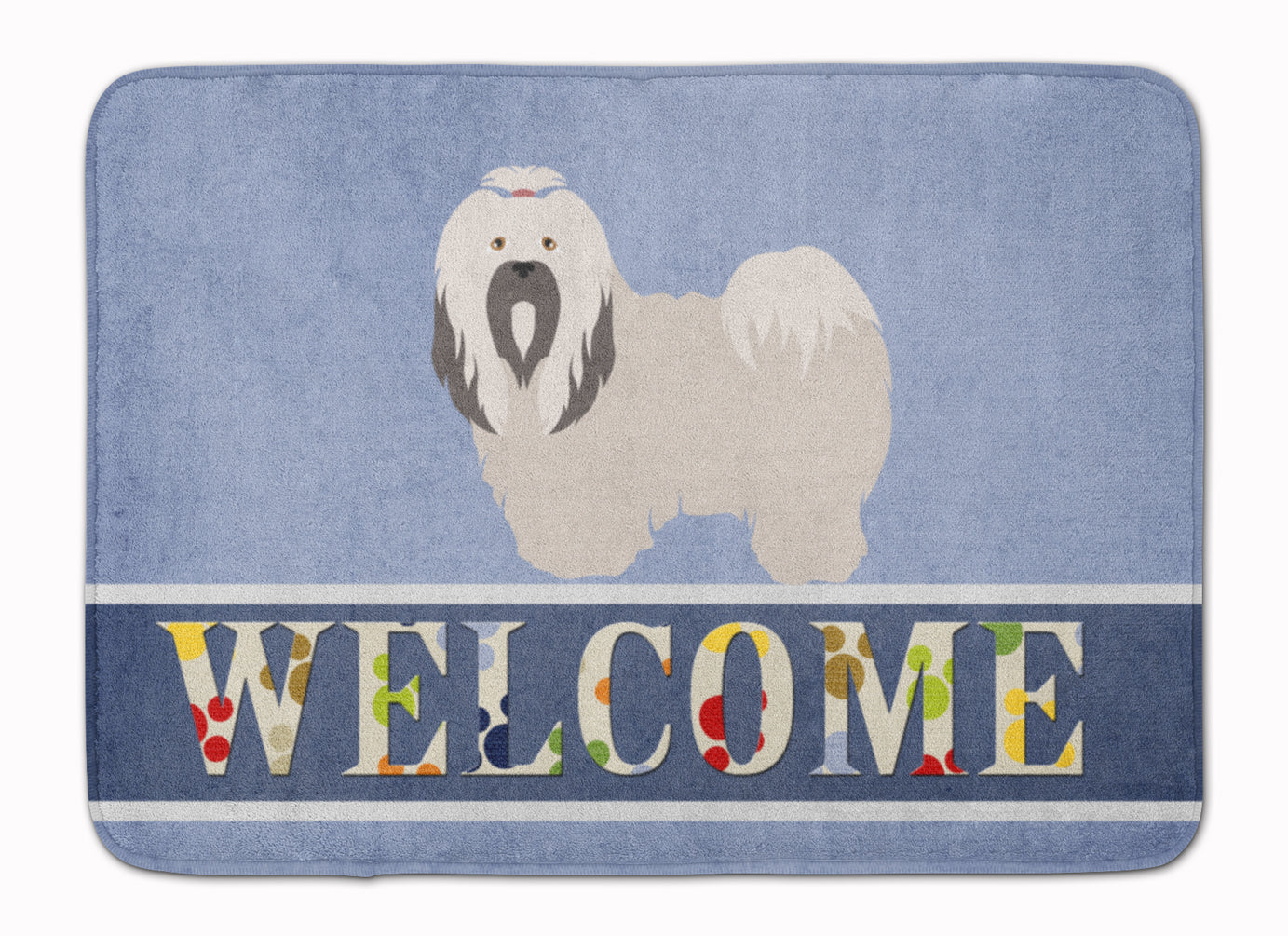 Lhasa Apso Welcome Machine Washable Memory Foam Mat BB8319RUG - the-store.com