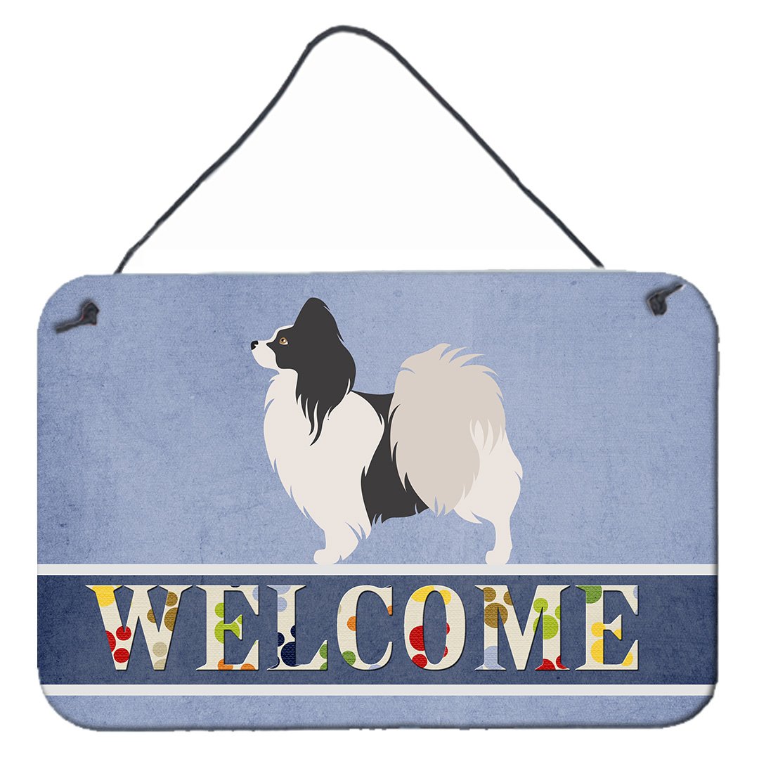 Papillon Welcome Wall or Door Hanging Prints BB8322DS812 by Caroline&#39;s Treasures