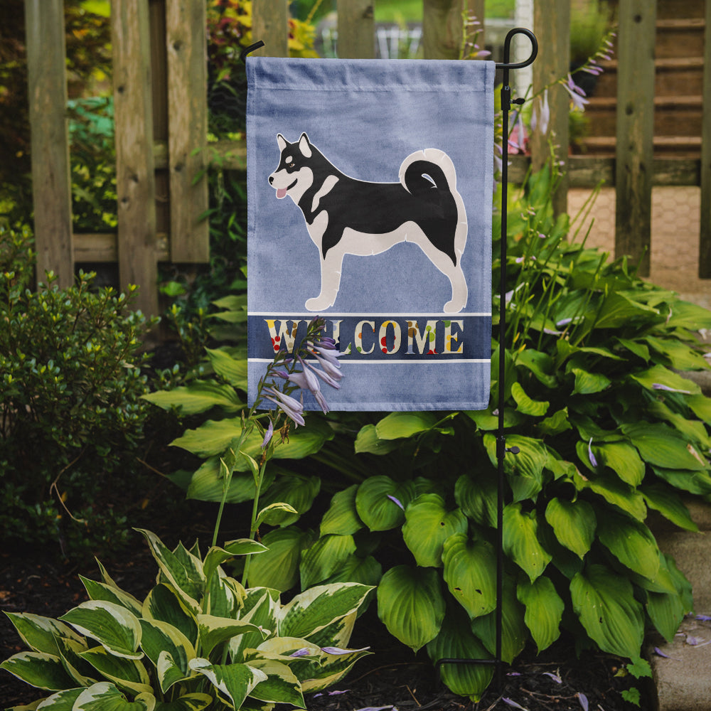 Caroline's Treasures Alaskan Malamute Welcome Garden Flag - Outdoor Decorative Yard Flag BB8324GF