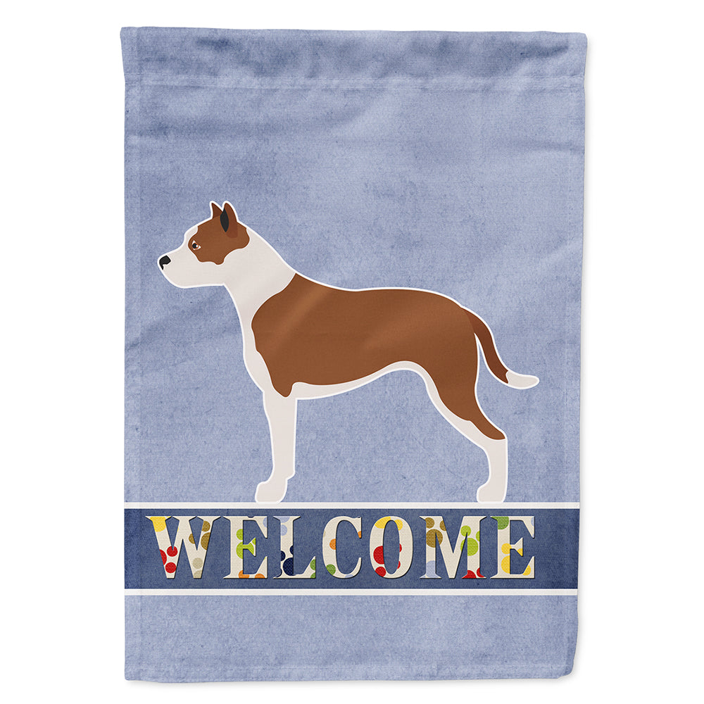 Pit Bull Terrier Welcome Flag Canvas House Size BB8325CHF