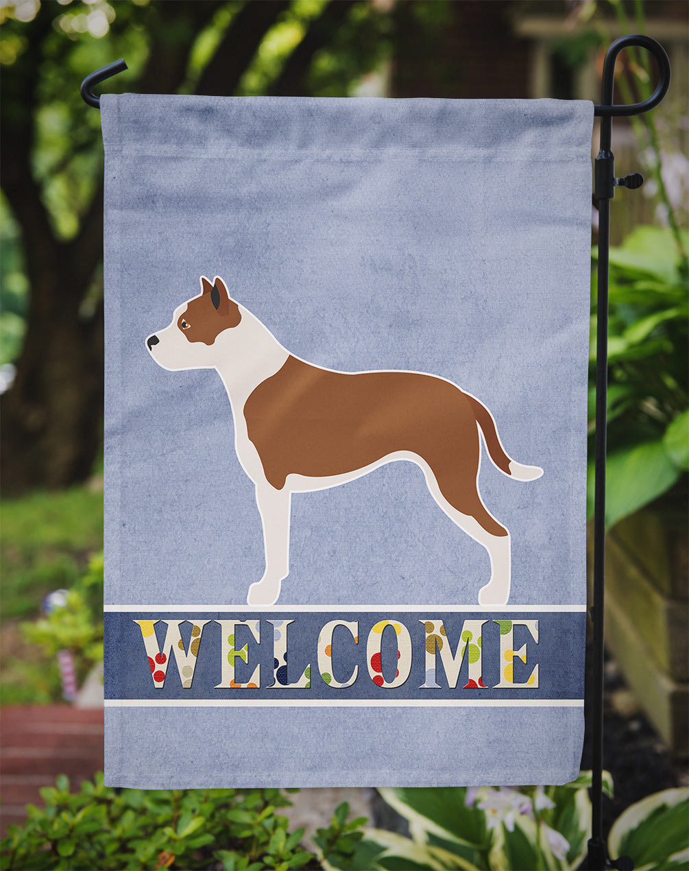 Pit Bull Terrier Welcome Flag Garden Size BB8325GF