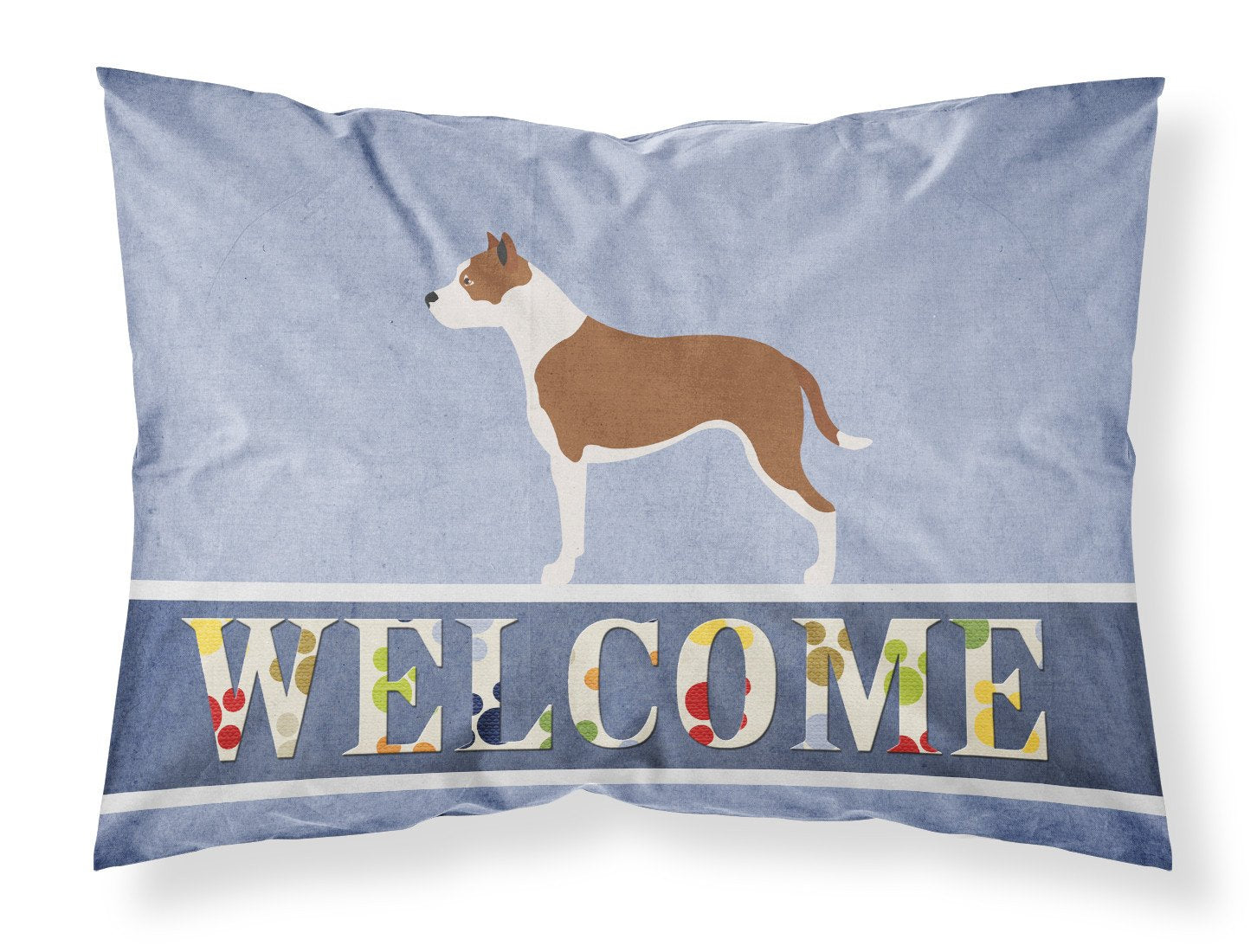 Pit Bull Terrier Welcome Fabric Standard Pillowcase BB8325PILLOWCASE by Caroline's Treasures
