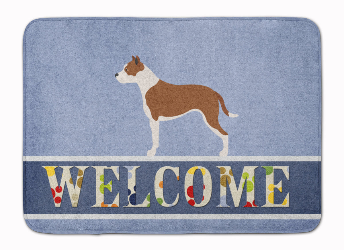 Pit Bull Terrier Welcome Machine Washable Memory Foam Mat BB8325RUG - the-store.com