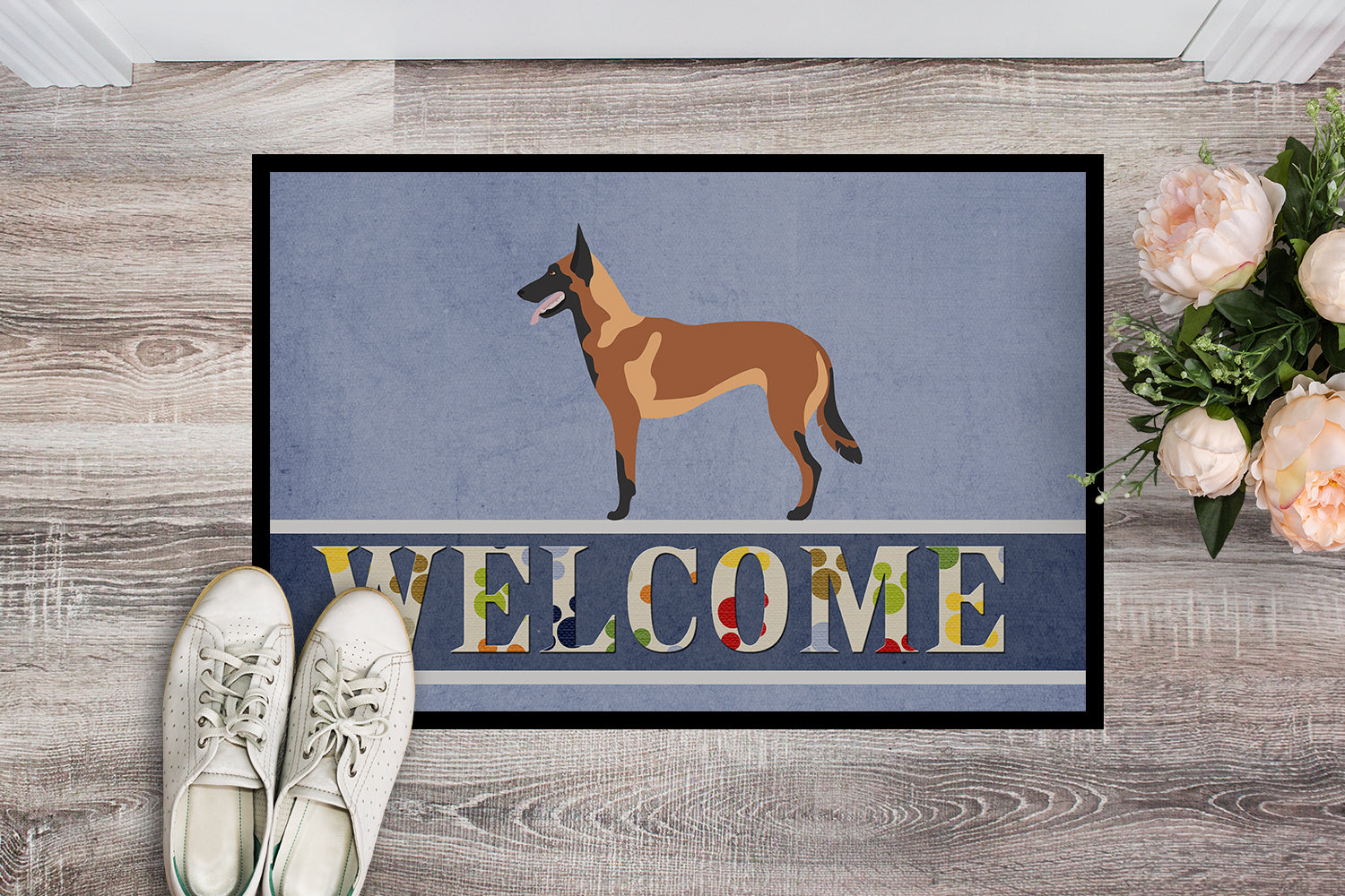 Caroline's Treasures Malinois Belgian Shepherd Doormat - 18x27 Decorative Floor Mat – Indoor/Outdoor Rug with Artistic Flair BB8332MAT