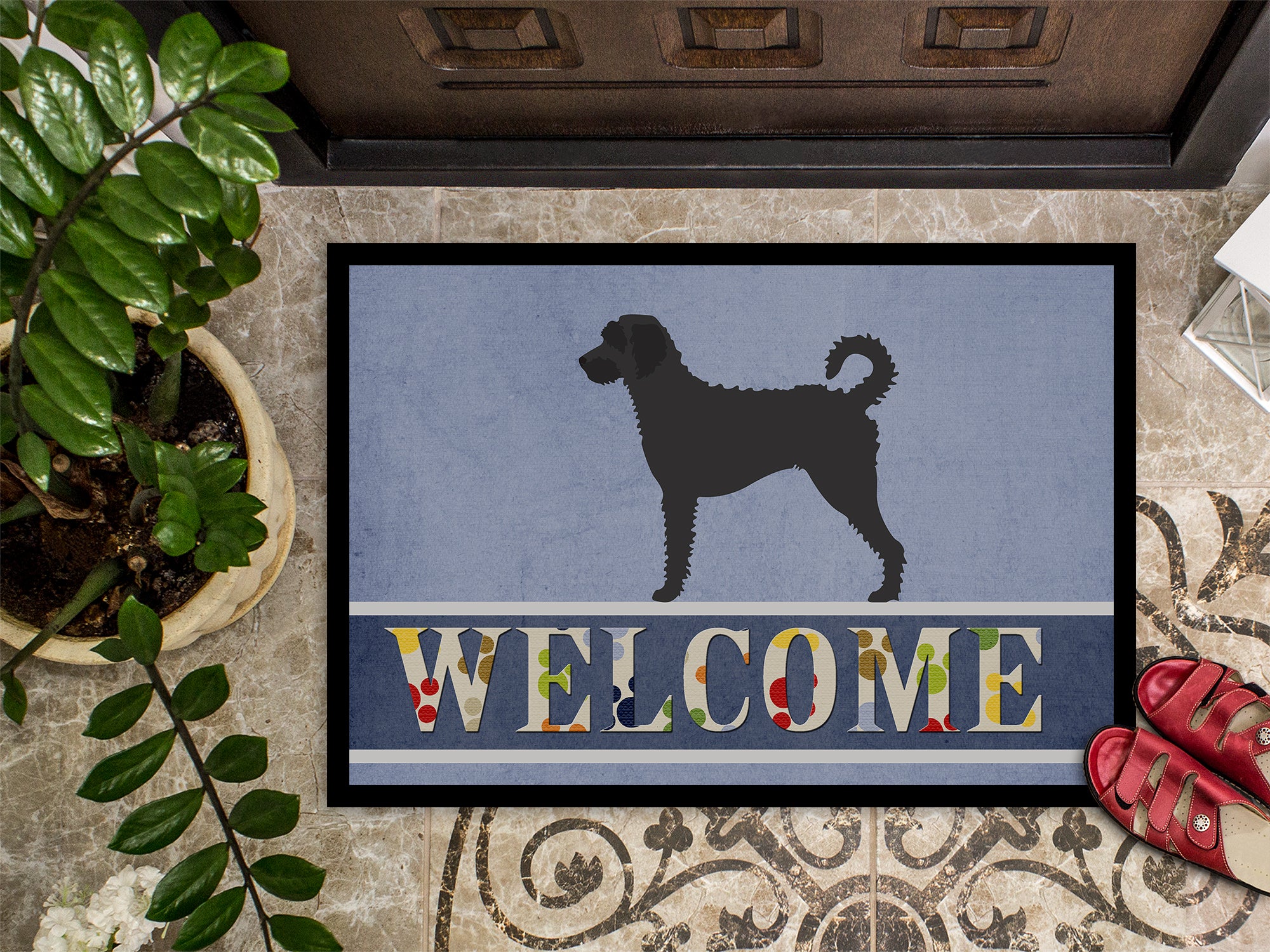 Labradoodle Welcome Indoor or Outdoor Mat 18x27 BB8337MAT - the-store.com