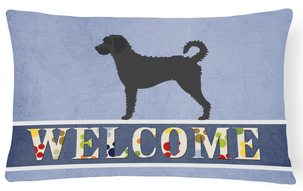 Labradoodle Welcome Canvas Fabric Decorative Pillow BB8337PW1216 by Caroline&#39;s Treasures