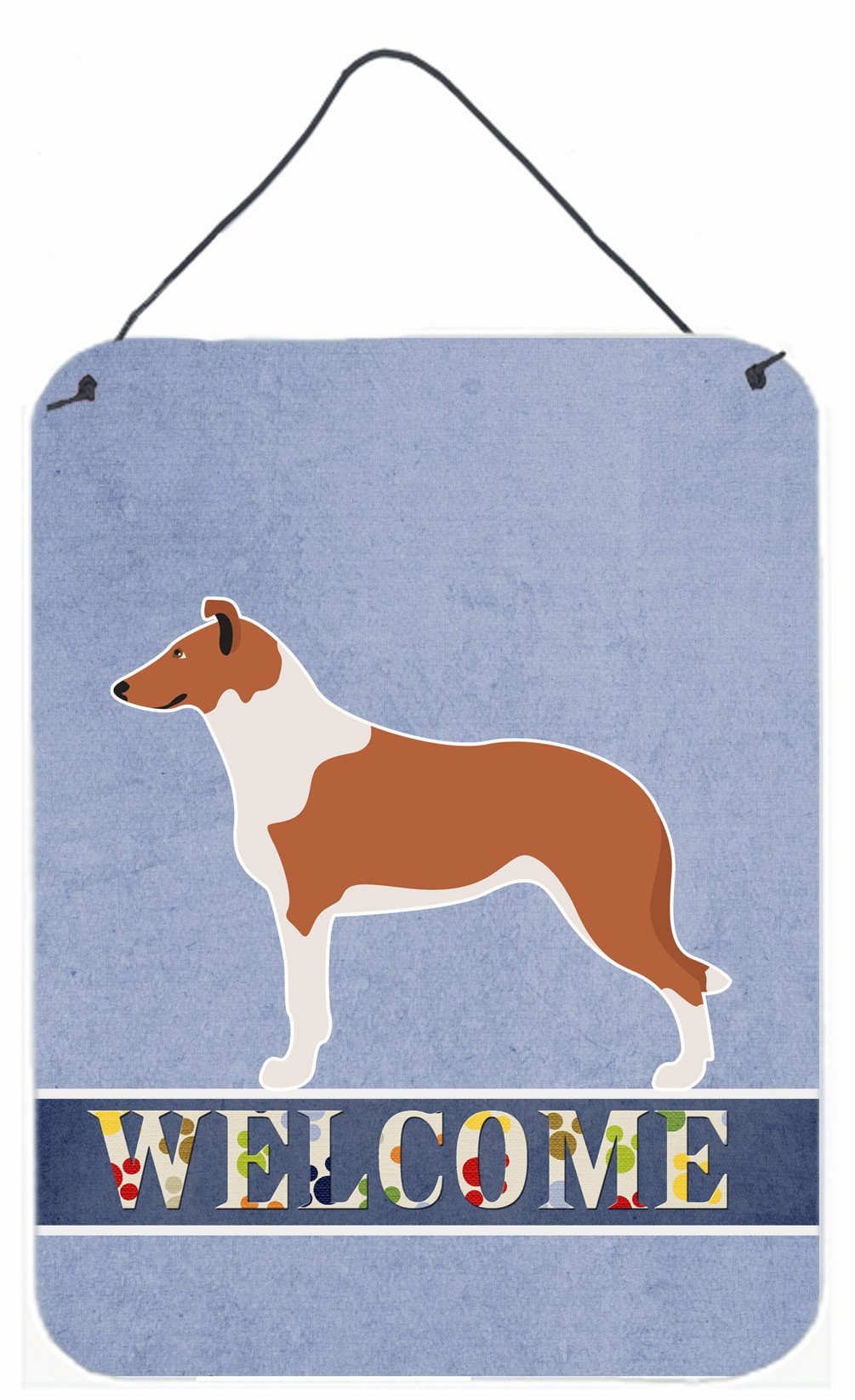 Smooth Collie Welcome Wall or Door Hanging Prints BB8342DS1216 by Caroline&#39;s Treasures