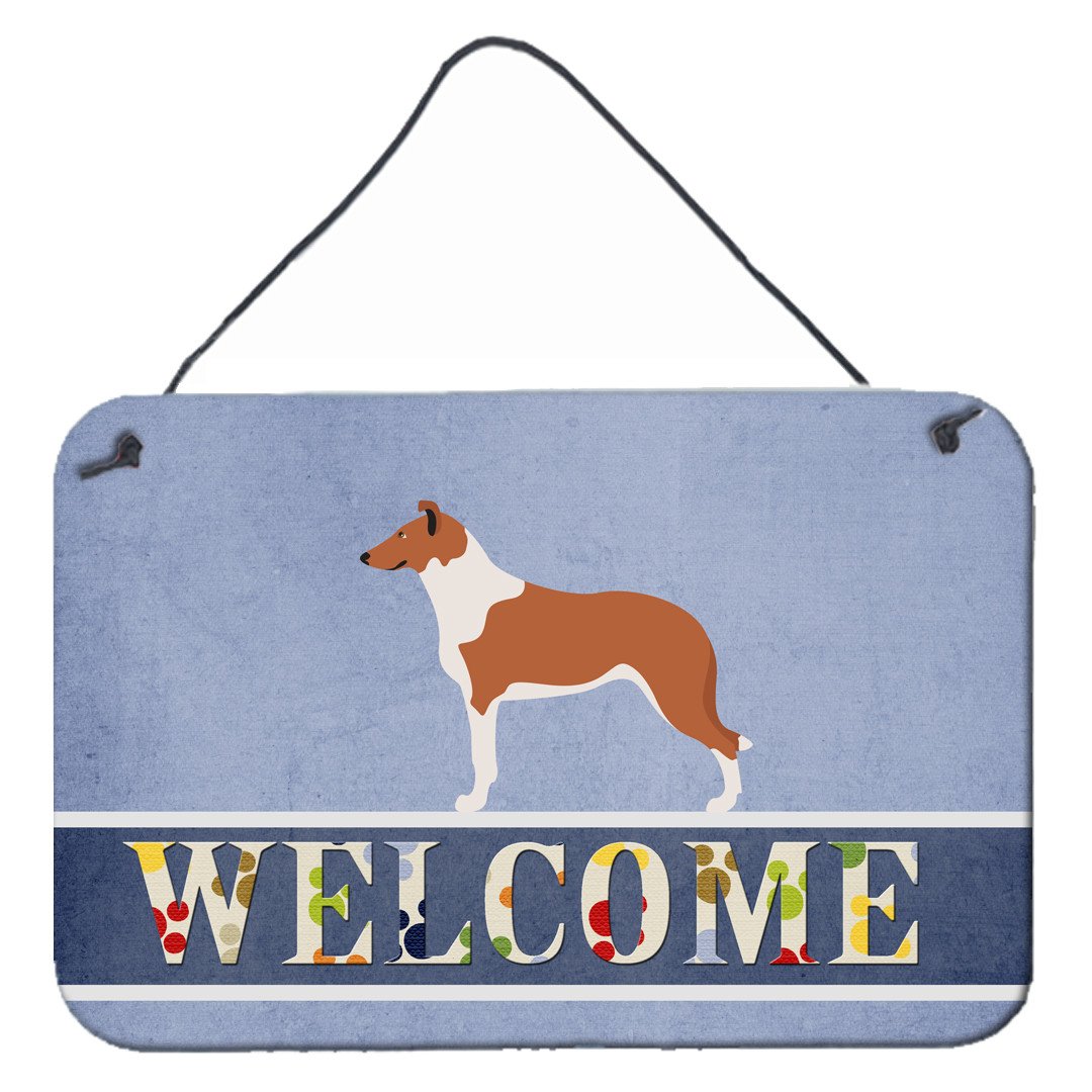 Smooth Collie Welcome Wall or Door Hanging Prints BB8342DS812 by Caroline's Treasures