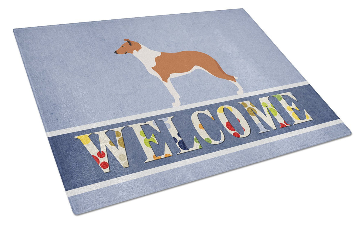 Smooth Collie Welcome Glass Cutting Board Large BB8342LCB by Caroline&#39;s Treasures