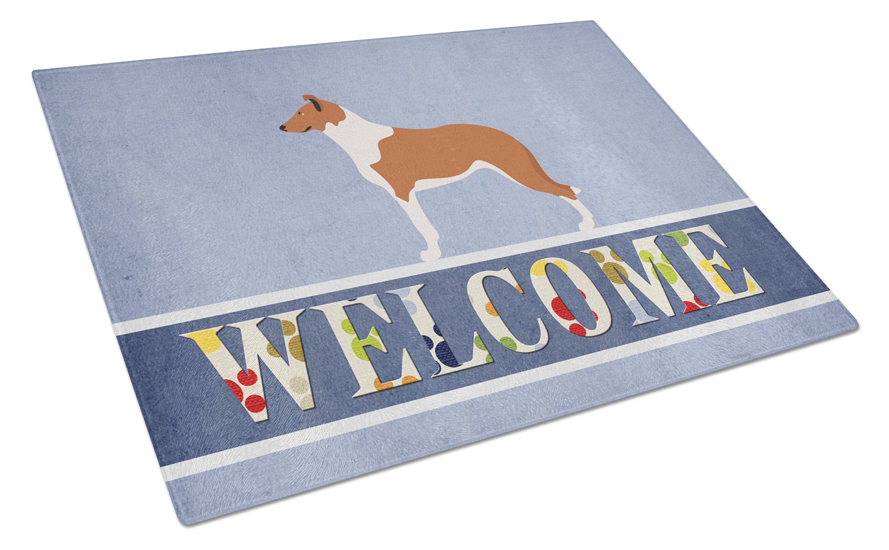 Smooth Collie Welcome Glass Cutting Board Large BB8342LCB by Caroline's Treasures