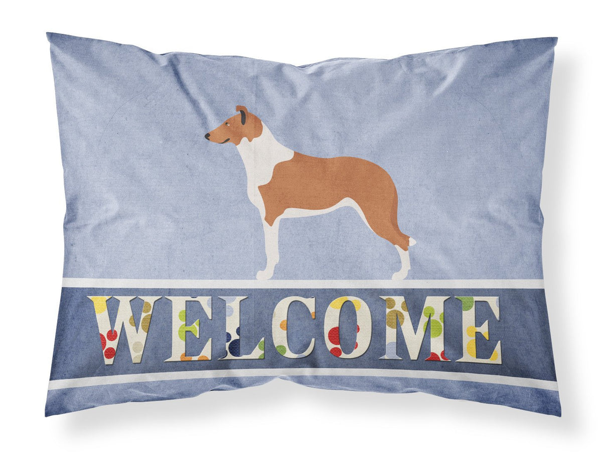 Smooth Collie Welcome Fabric Standard Pillowcase BB8342PILLOWCASE by Caroline&#39;s Treasures