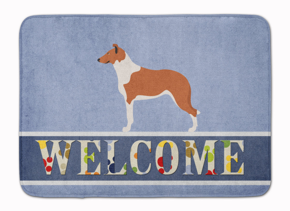 Smooth Collie Welcome Machine Washable Memory Foam Mat BB8342RUG - the-store.com
