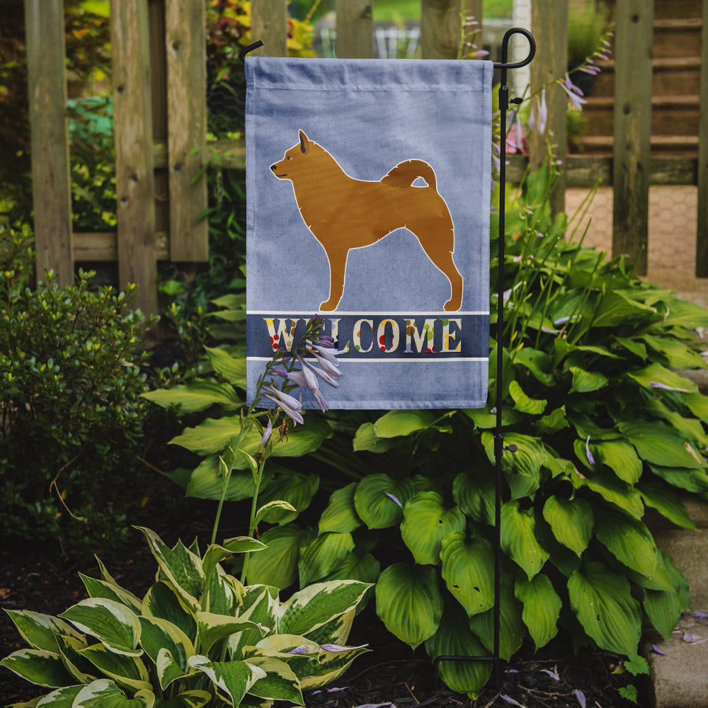Caroline's Treasures Finnish Spitz Welcome Garden Flag - Outdoor Decorative Yard Flag BB8343GF