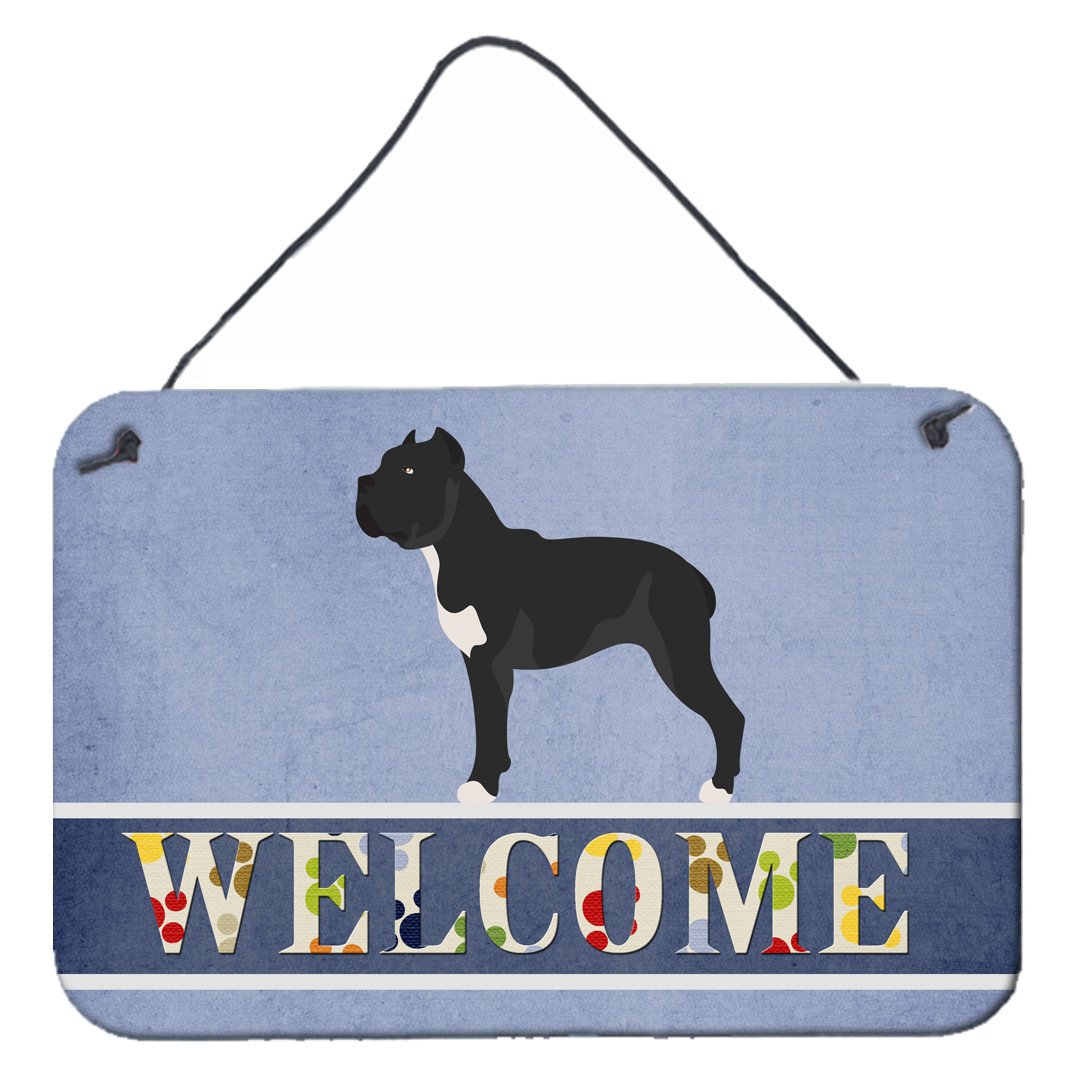 Cane Corso Welcome Wall or Door Hanging Prints BB8345DS812 by Caroline&#39;s Treasures